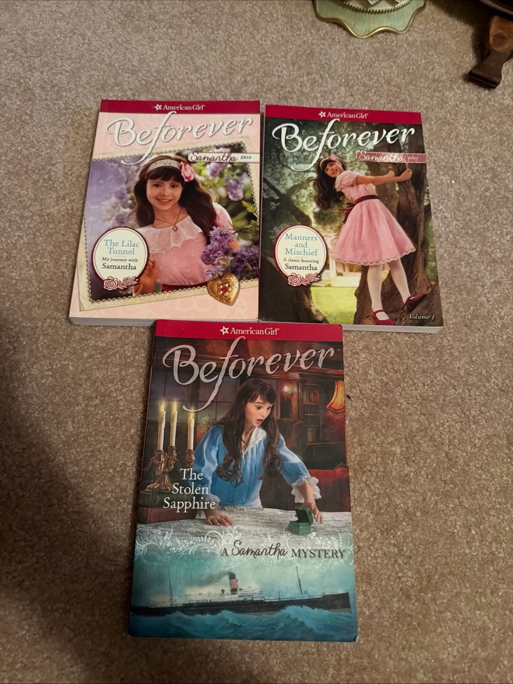 Lot of 3 American Girl Beforever Samantha Book Set